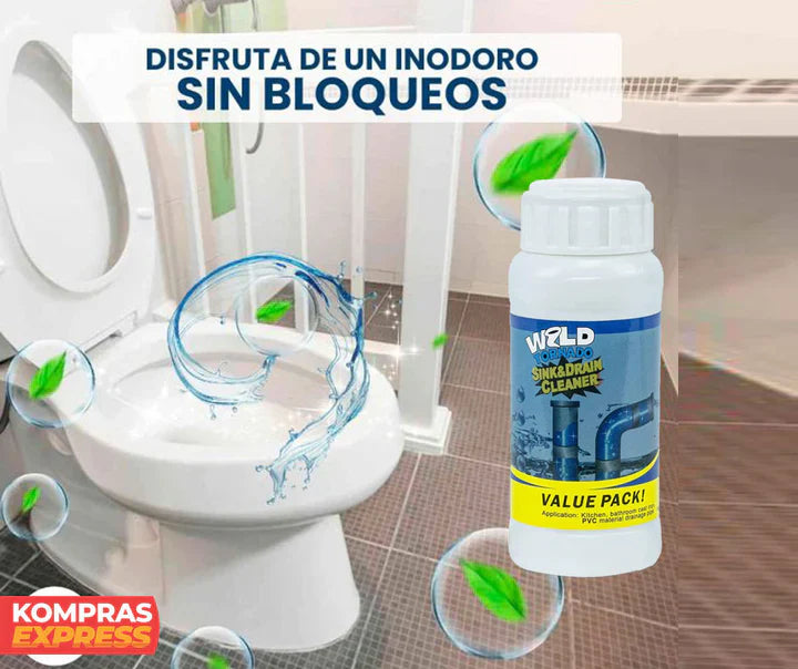 COMBO 2x1 Polvo Destapa Cañerías WILD TORNADO